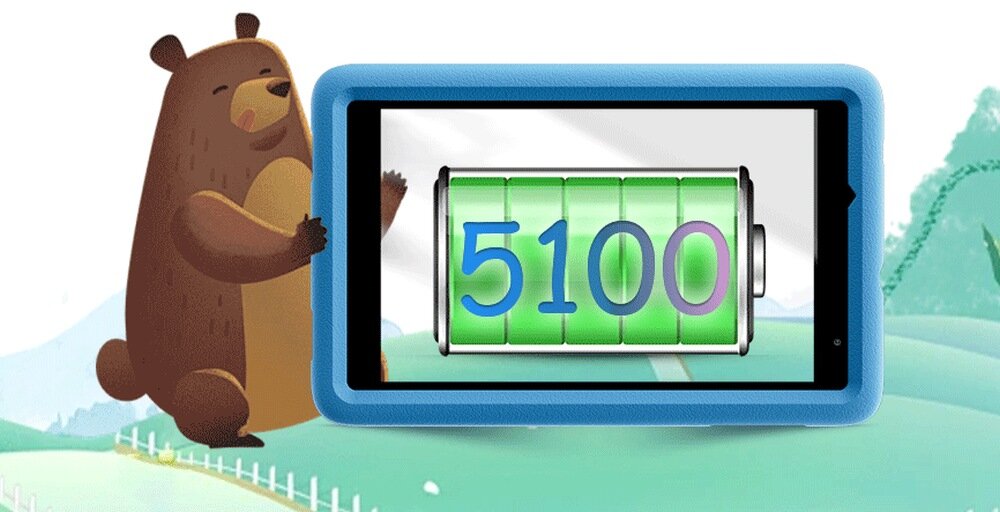 Tablet BLACKVIEW Tab A5 Kids 5100 mAh bateria pojemność miś z tabletem