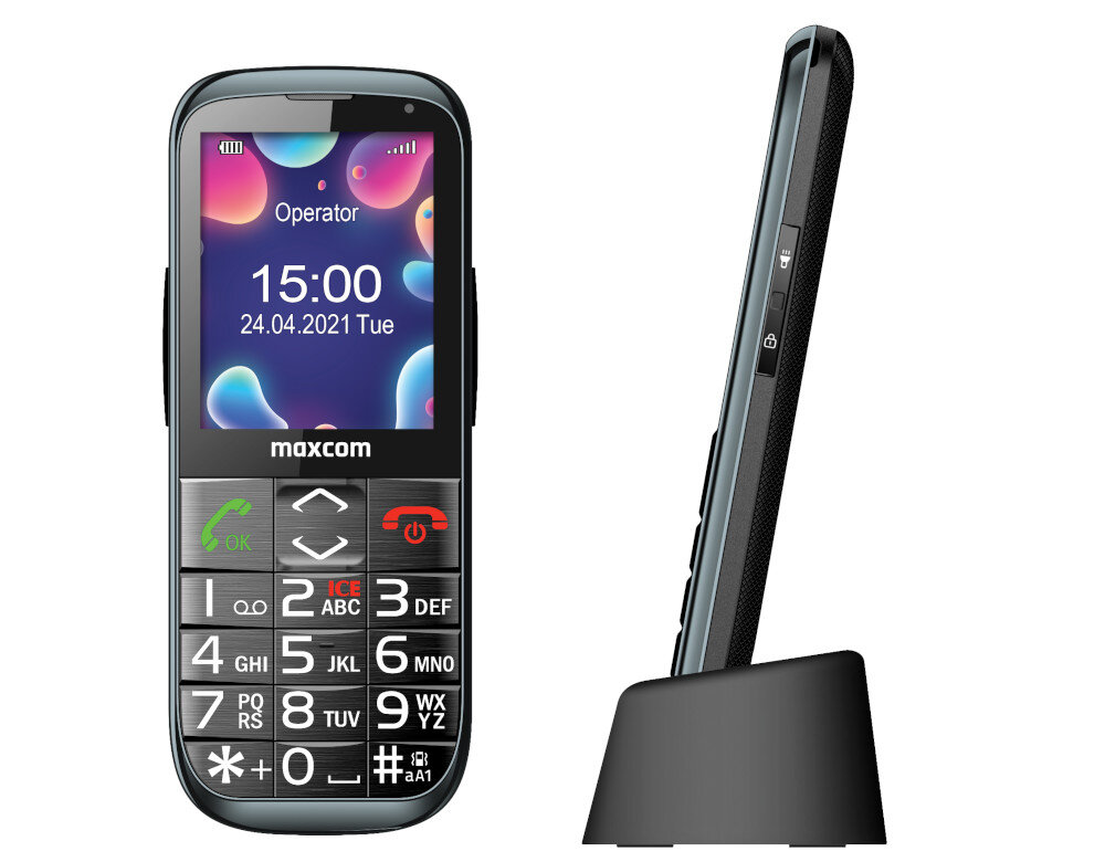 Telefon MAXCOM Comfort MM724 lacznosc zlacze zasilanie