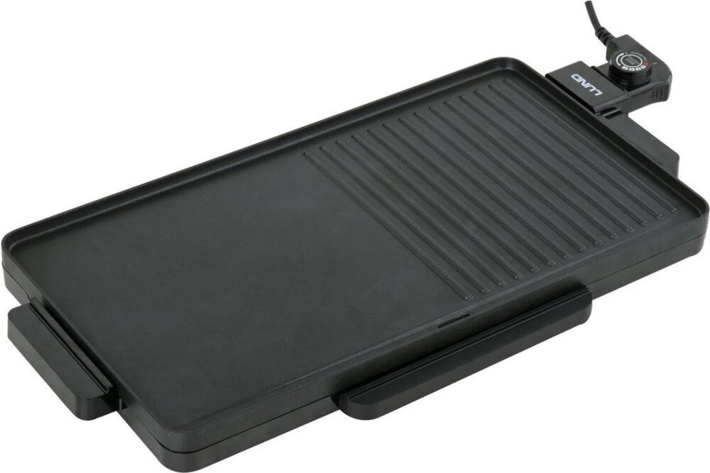 Grill elektryczny LUND 67453 dwie nienagrzeajace sie raczki moc 2000 W waga wyposazenie powierzchnia parametry