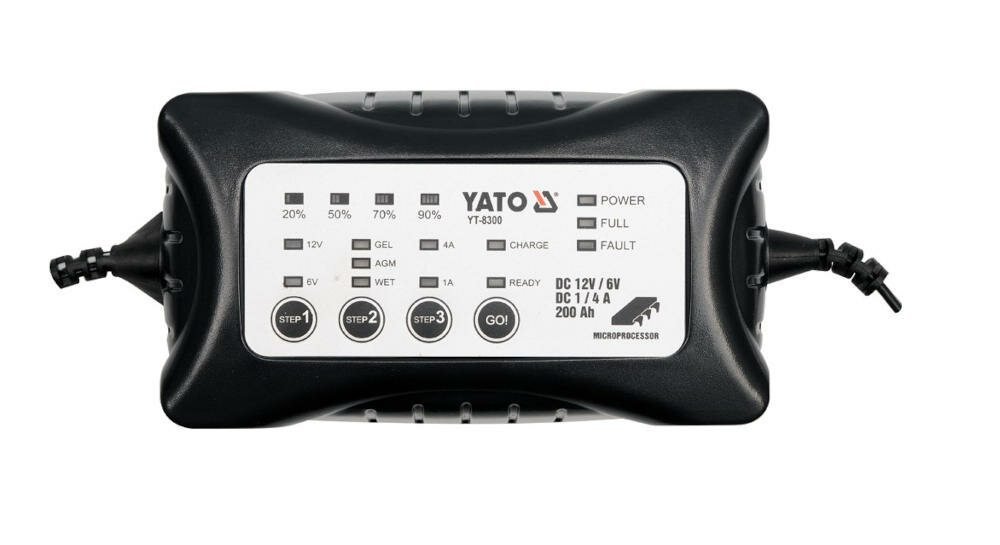 YATO YT-8300 urządzenie ładowanie akumulator regulacja prąd wspomaganie boost transformator bezpieczniki przeładowanie przepięcie tryby ładowanie