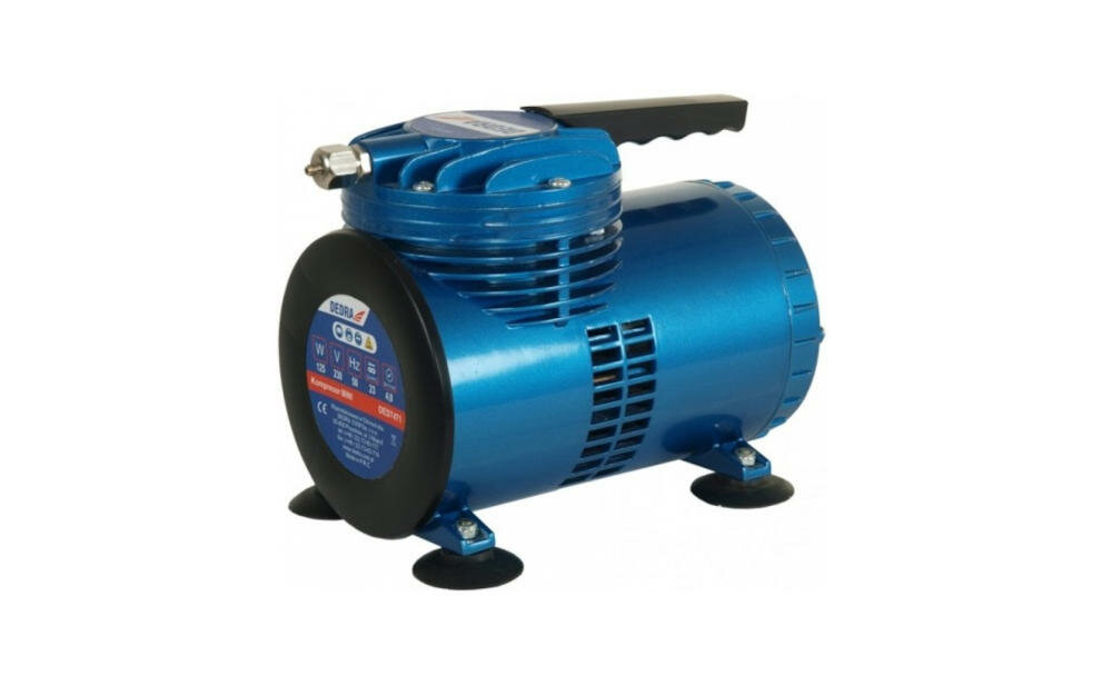 DEDRA-DED7471 mini kompresor urządzenie aerograf malowanie uniwersalny gwint końcówki pompowanie opon balony lekki poręczny