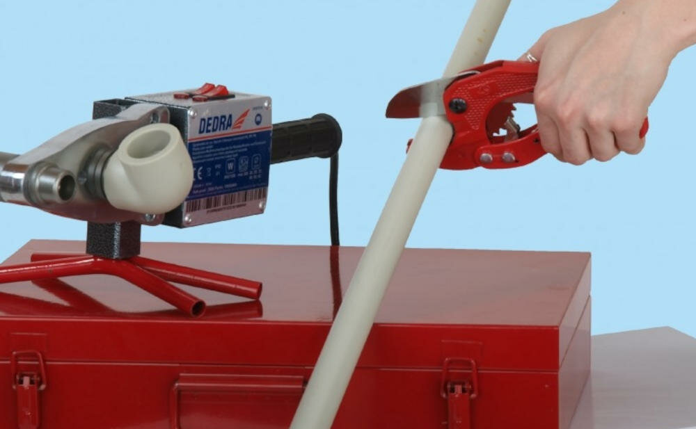 DEDRA-DED7515 sgrzewarka zgrzewanie rury kształtki polimery instalacja woda centralne ogrzewanie prosta obsługa poręczność