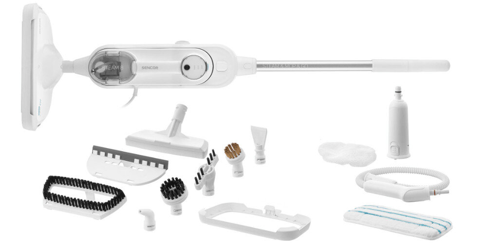 Mop parowy SENCOR Aquino SSC 6010WH 2w1 zestaw akcesoria komplet wyposazenie