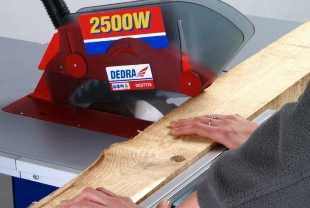 DEDRA-DED7729 piła stołowa cięcie system odprowadzania trociny
