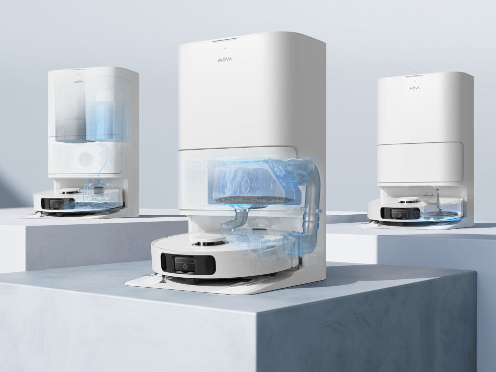 Robot sprzątający MOVA E30 Ultra konserwacja zbiornik na kurz wodę brudną wodę czystą