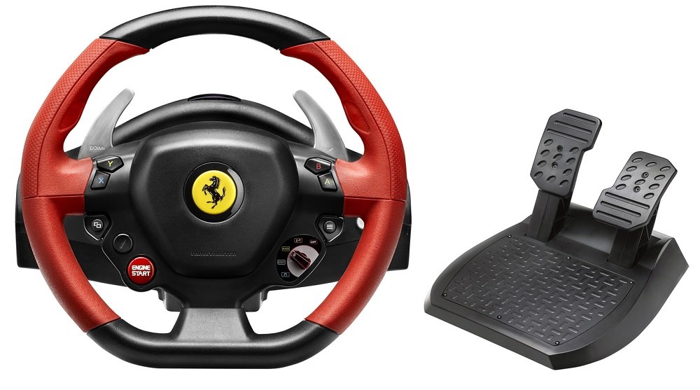 Kierownica THRUSTMASTER F458 Spider zestaw pedałów pedały szeroki podnóżek pedał hamulca regulacja nachylenia