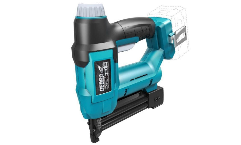 DEDRA-DED7015 łączenie zszywki gwoździe zszywacz wygodny ergonomiczny dopracowana konstrukcja diody ledowe doświetlenie