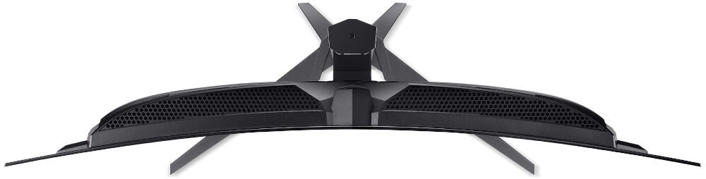 Monitor ACER Predator X34X5BMIIPHUZX 34 cale 3440x1440px OLED 240Hz 0.01 ms [PRT] Curved prezentacja monitora od góry na białym tle dwa głośniki 5W bez potrzeby podłączania dodatkowego sprzętu audio