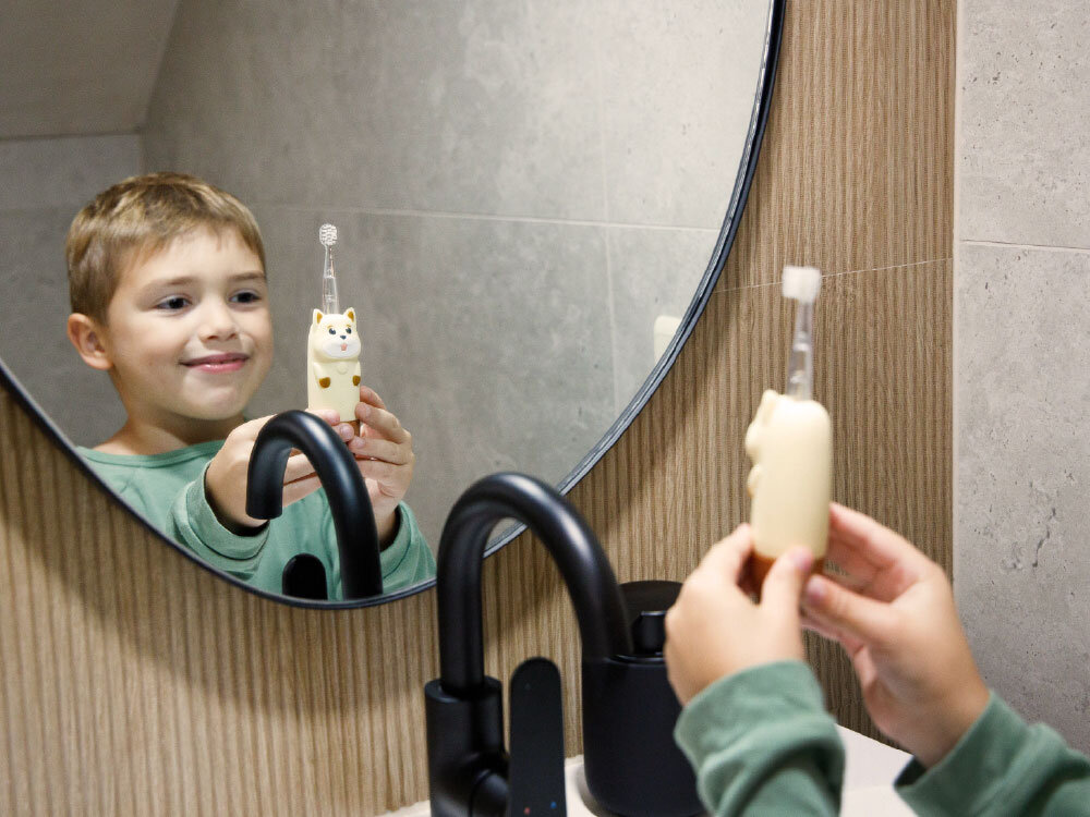 Szczoteczka soniczna brązowy piesek Cztery tryby pracy