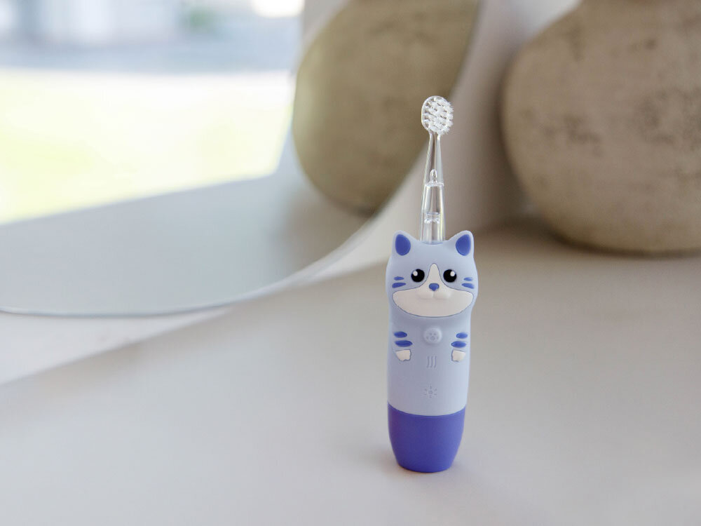 Szczoteczka soniczna fioletowy kotek Cztery tryby pracy Technologia soniczna cztery tryby pracy