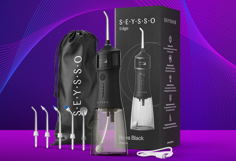 Irygator SEYSSO Edge Nova Czarny zestaw akcesoria komplet wyposażenie