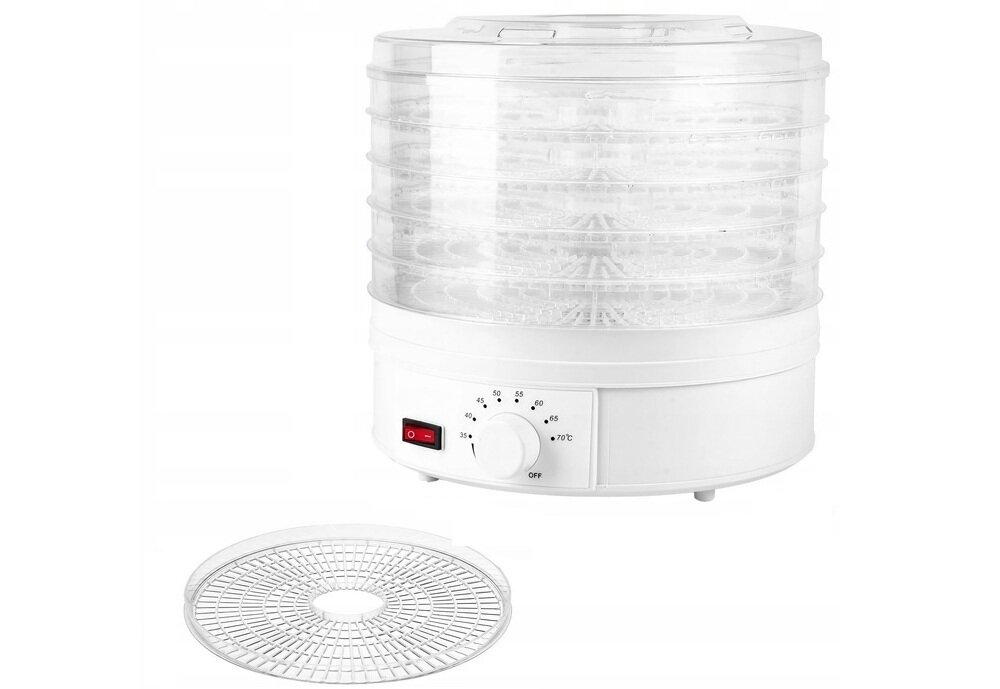 Suszarka do grzybów EXTRALINK Home + 5 Sit Biały tworzywo wolne od BPA, można myć w zmywarce, ochrona przed przegrzaniem