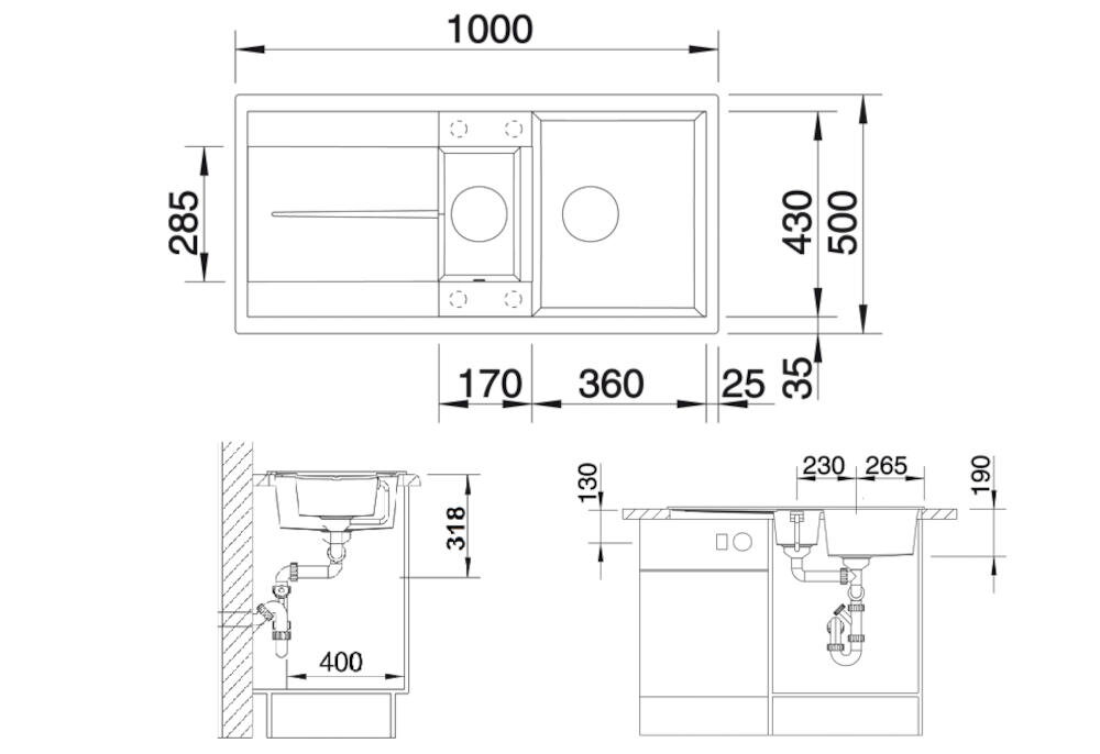 BLANCO zlewozmywak korek sitko wymiary komora