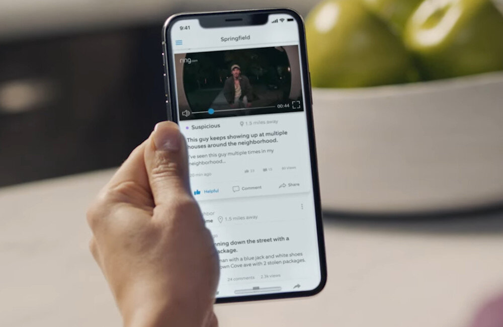 Wideodomofon RING Video Doorbell Pro B08M125RNW-S Srebrny czujnik ruch wykrywanie powiadomienia