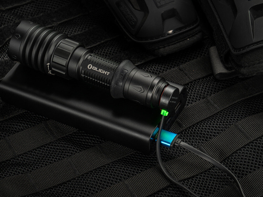 Latarka OLIGHT Warrior X4 OL690858, LED, wibracje, niski stan, bateria, Warrior X4 Black ładowana z powerbanku