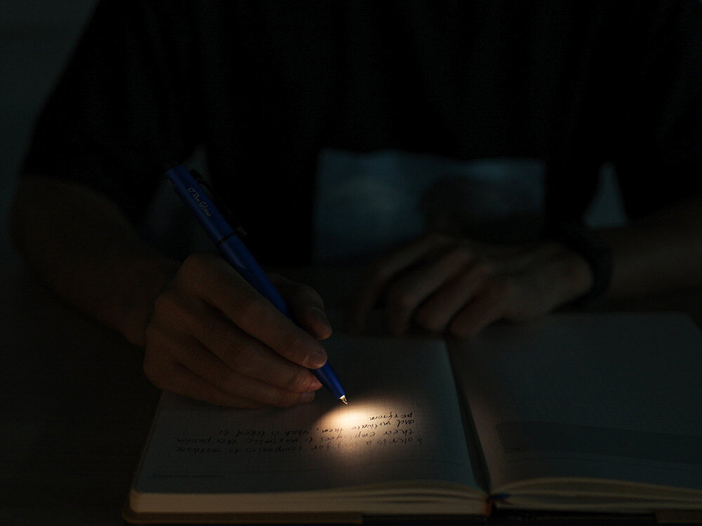 Latarka OLIGHT O'pen Glow OL001720 Czarny, Długopis, latarka, światło, jedno, Pisanie w ciemności z podświetlaną końcówką
