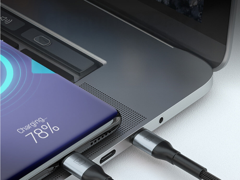 Kabel USB-C - USB-C 3MK Hyper Cable N-Series 60W 2 m Czarny bezpieczny przesył danych, wysoka jakość, spełnienie wymaganych norm