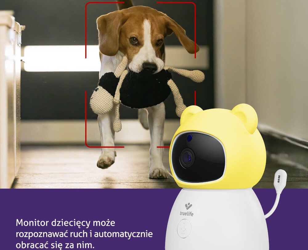 Niania elektroniczna TRUELIFE NannyCam R6 Dual Smart Czujność dzień i noc Funkcja SmartCare® wbudowane czujniki temperatury i wilgotności powiadamia o nietypowych zdarzeniach