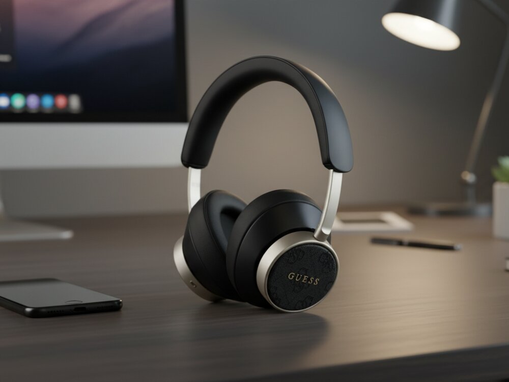 Słuchawki nauszne GUESS 4G Classic Logo, słuchawki na biurku