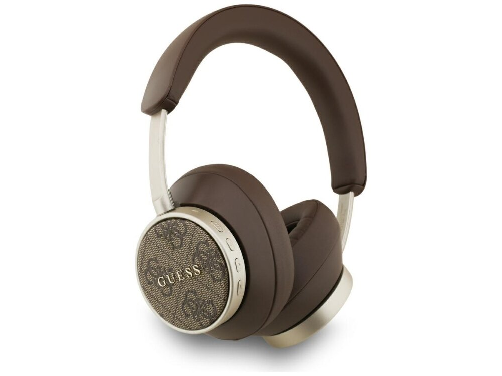 Słuchawki nauszne GUESS 4G Classic Logo, słuchawki na białym tle akcent elegancja funkcjonalny sprzęt audio gustowny element stylizacji