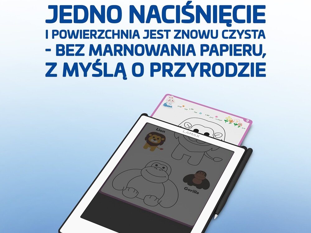Tablica edukacyjna LAMAX PencilKid1 zabawa, rysowanie, zapisywanie prac domowych