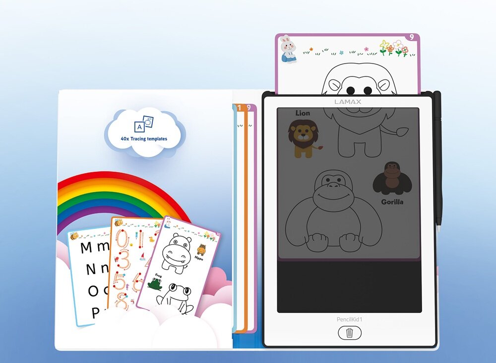 Tablica edukacyjna LAMAX PencilKid1 inteligentne etui, pakowanie całego zestawu, gotowy do zajęć