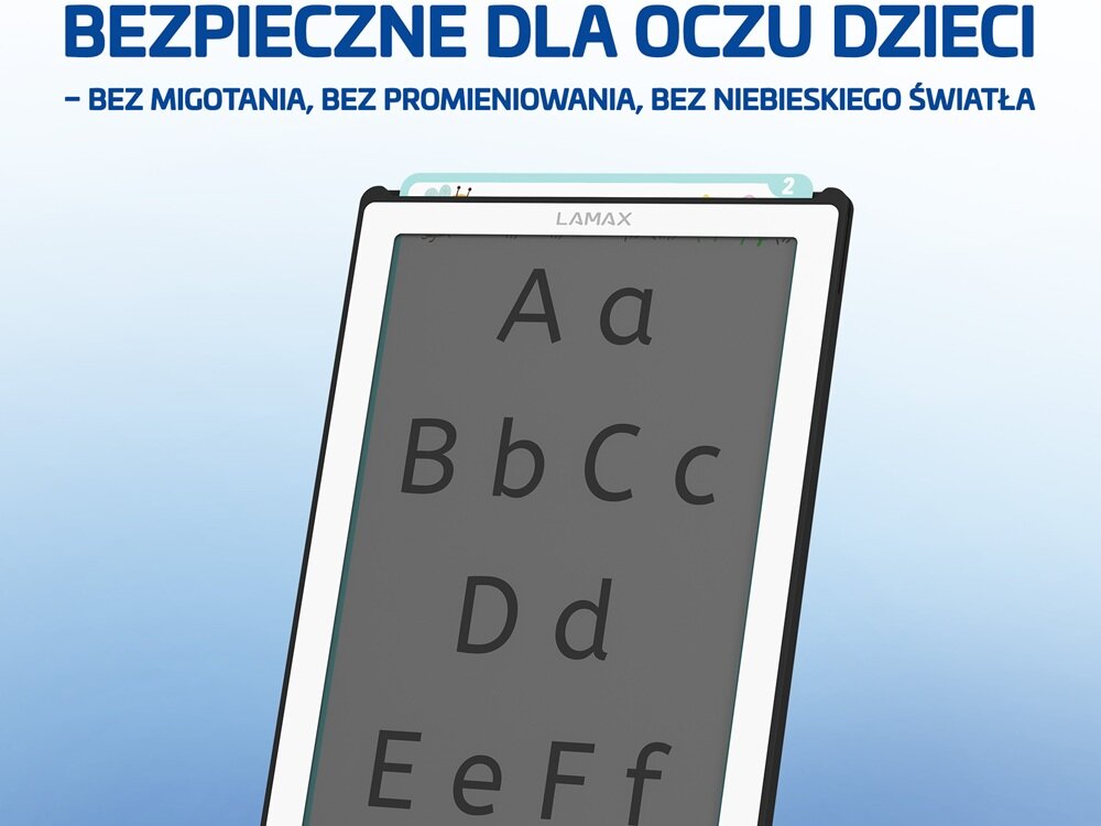 Tablica edukacyjna LAMAX PencilKid1 bez migotania i niebieskiego światła, bezpieczne dla oczu