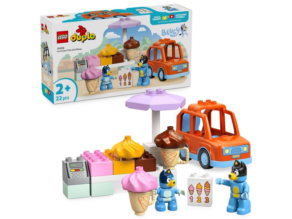 LEGO 10458 DUPLO Bluey Wyprawa po lody z Blue  Zestaw