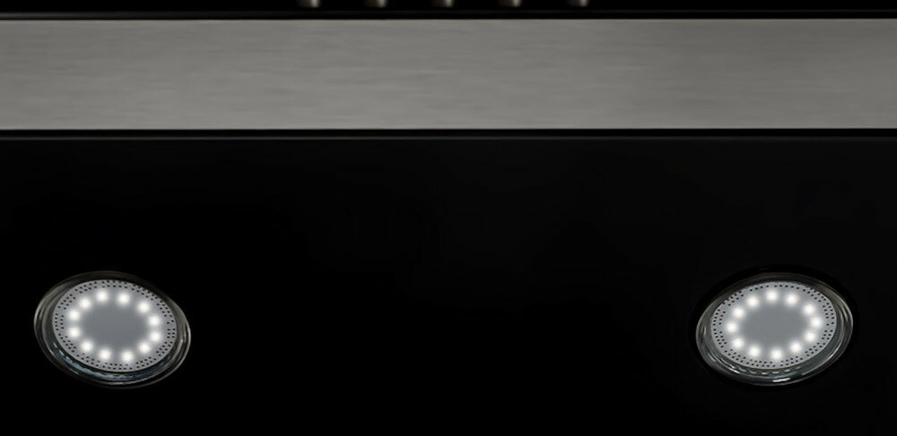 Okap VDB Deco Biały 60 Czarny LED oświetlenie