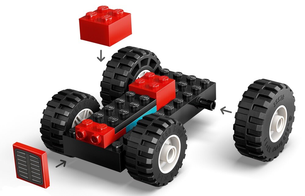 LEGO 60461 City Czerwony traktor z przyczepą i owcą  klocek startowy budowanie