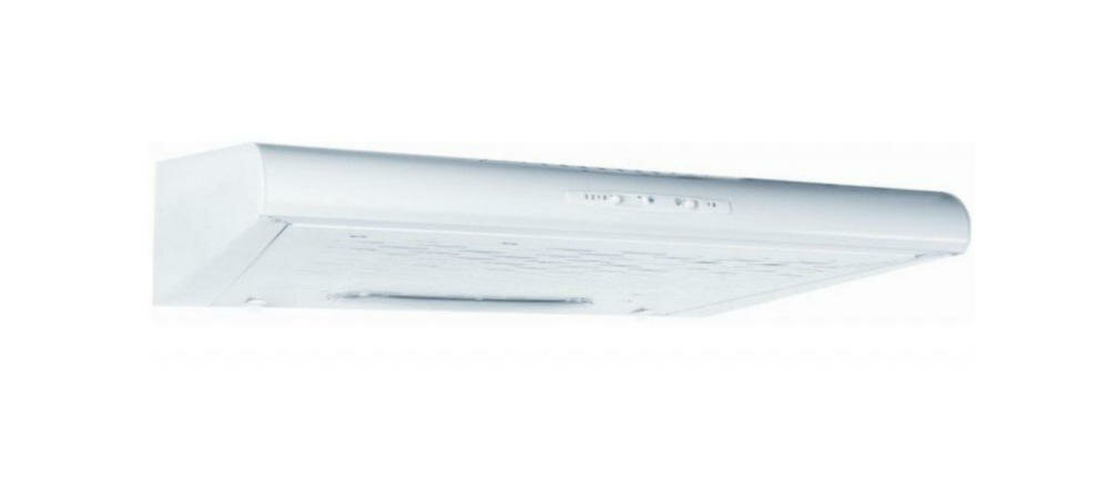 VDB-Plus-Biały-60 okap funkcjonalny elegancki kuchenne wnętrze wyciąg pochłaniacz prędkość praca oświetlenie halogenowe sterowanie mechaniczne