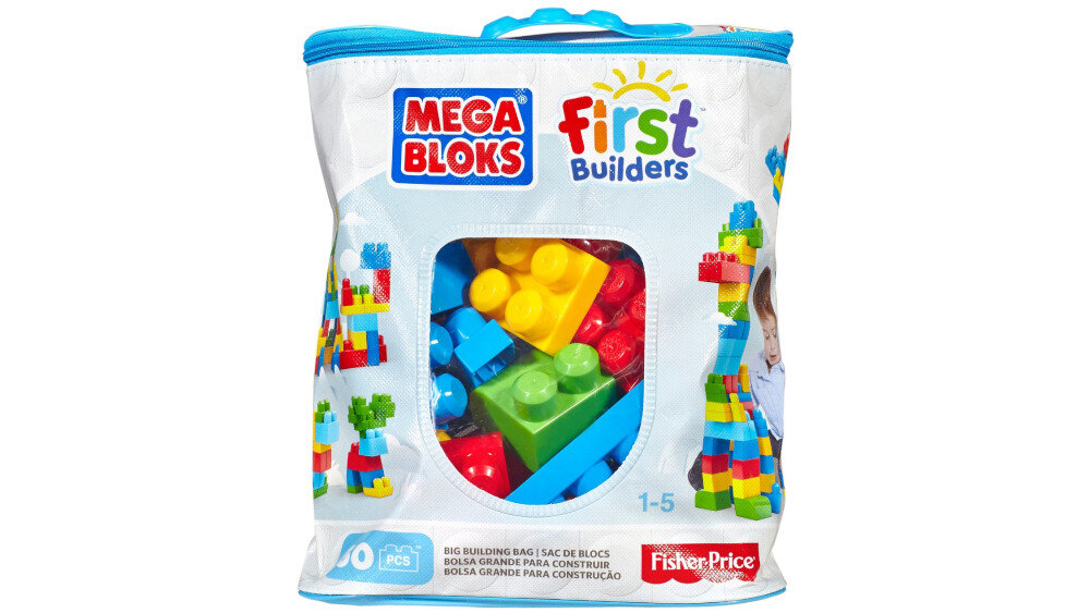 Klocki plastikowe FISHER PRICE Mega Bloks First Builders - torba