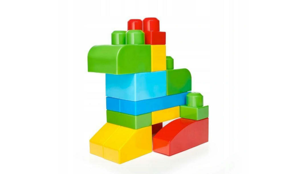 MEGA-BLOKS-Torba-niebieska klocki funkcjonalność rozwój kreatywność ekologiczna torba duże wygodne