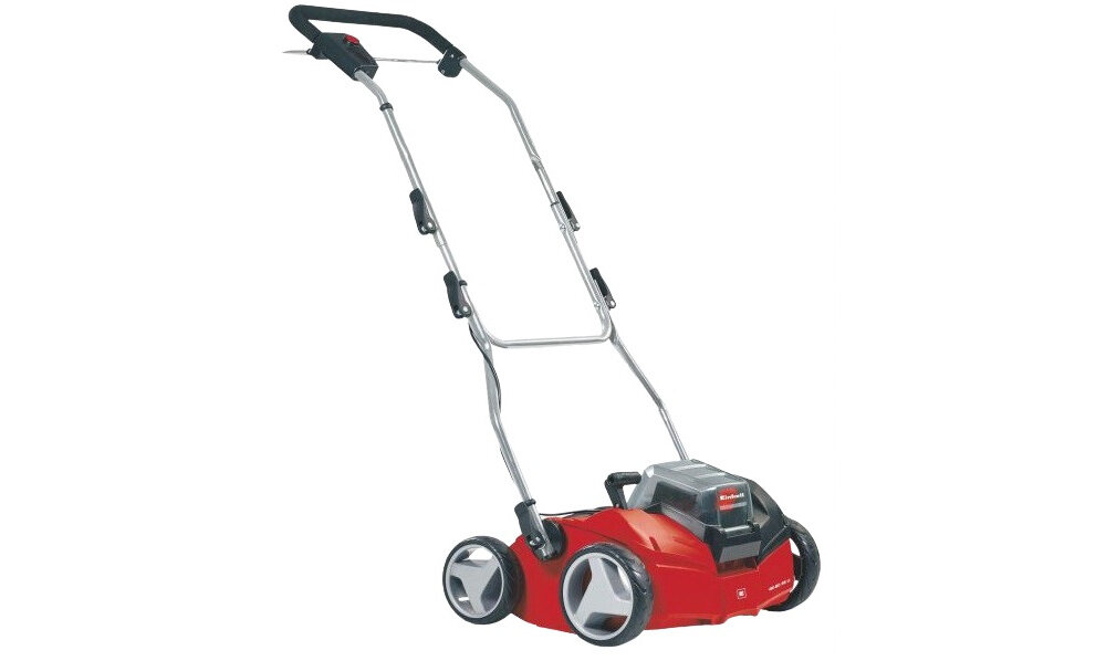 Wertykulator elektryczny EINHELL GE-SC 35-1 w zestawie instrukcja obsługi w polskiej wersji językowej karta gwarancyjna kosz na trawę