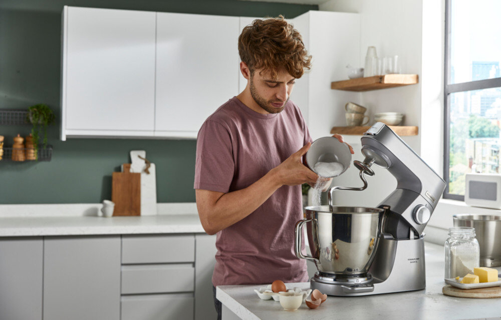 ROBOT PLANETARNY KENWOOD KVL85.704SI TITANIUM CHEF BAKER XL (SREBRO) 1200W oslona