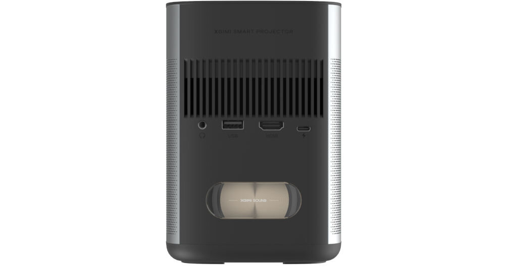 Projektor XGIMI Mogo 2 Pro głośniki 2x8 W Dolby Audio Dolby Digital Bluetooth, projektor od tyłu na białym tle