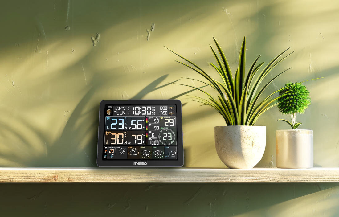 Stacja pogody METEO SP400 bezprzewodowa wygoda temperatura zakres zdrowie komfort