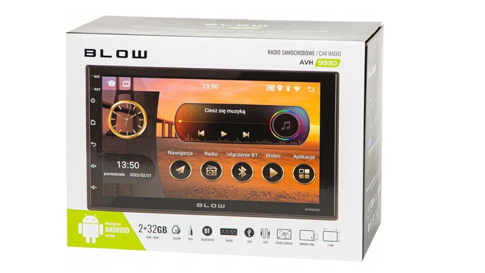 Radio samochodowe BLOW AVH-9930  - parametry techniczne