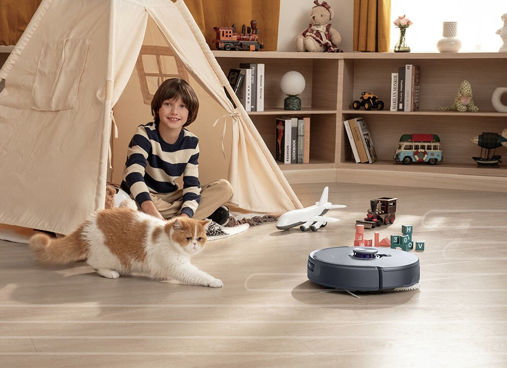 Robot sprzątający NARWAL Freo Z10 Ultra Biały Koniec z plątaniem włosów stożkowa szczotka eliminuje problem splątanych włosów komfort wygoda