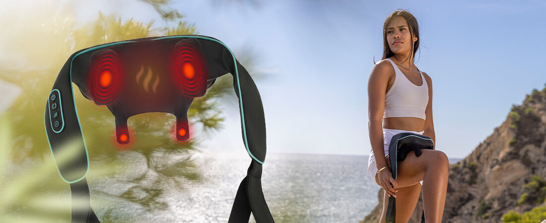 Kołnierz masujący MEDIVON Volt funkcja podgrzewania sprzyja rozluźnieniu mięśni i wpływa na komfort 