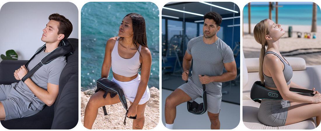 Kołnierz masujący MEDIVON Volt Dostosowany do Twoich potrzeb  dwa poziomy intensywności preferencje Cicha praca Ergonomiczny kształt