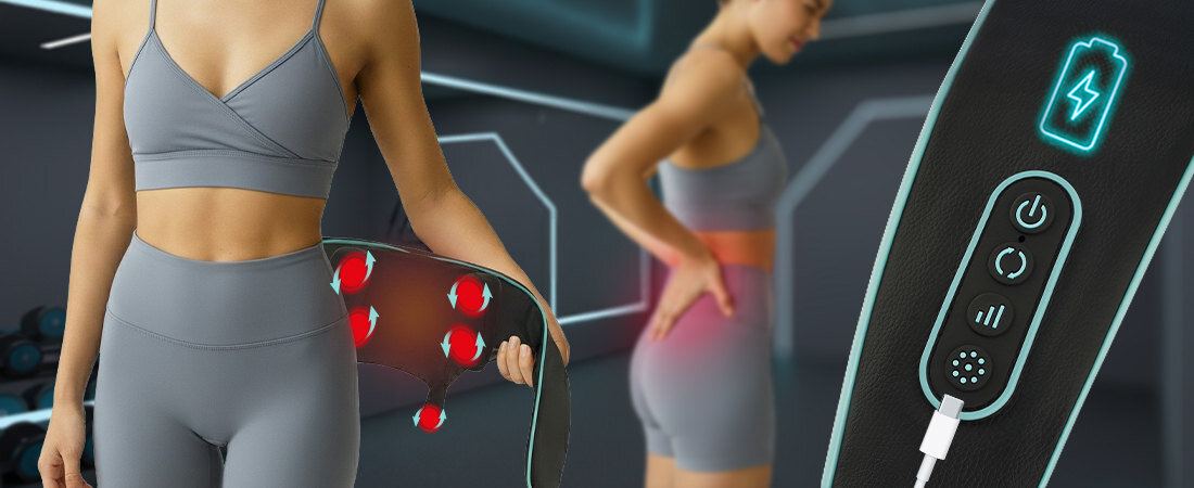 Kołnierz masujący MEDIVON Volt Kołnierz masujący MEDIVON Volt wbudowany akumulator litowo-jonowy pojemność port USB-C do dwóch godzin Wygodne użytkowanie