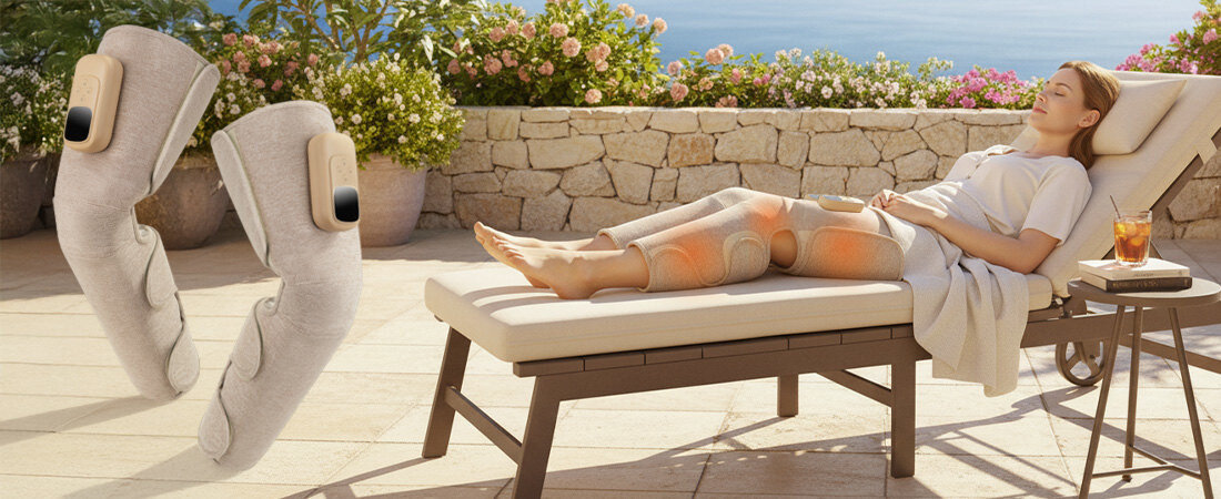 Masażer Limfatyczny do nóg MEDIVON Sole Duo prezentacja design wizualizacja wygląd Dla każdej nogi