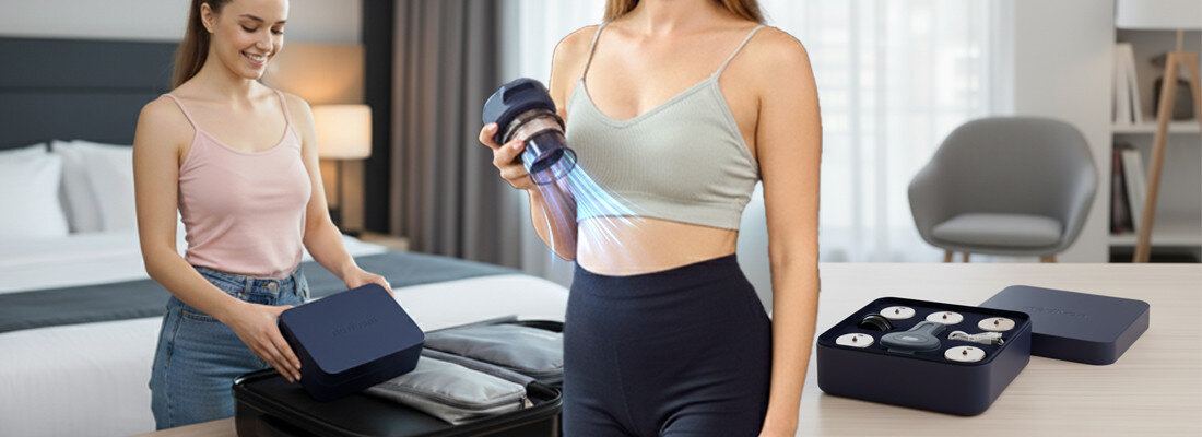 Masażer antycelulitowy MEDIVON Celestine Przemyślana konstrukcja sześć baniek próżniowych w różnych rozmiarach etui ochronne kabel USB-A/USB-C  z trwałego tworzywa ABS Wyświetlacz LCD funkcja timera kontrola masaż