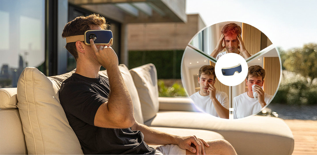 Masażer do oczu MEDIVON Horizon Pro 2 dla zmęczonych oczu funkcjonalne rozwiązanie dla dobrego samopoczucia