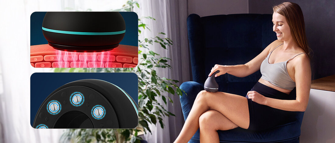 Masażer antycelulitowy MEDIVON Eclipse Funkcja podgrzewania Funkcja grzania  proces rozluźnienie pomaga w regeneracji temperatura potęguje uczucie relaksu i ułatwia przesuwanie urządzenia