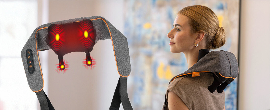 Kołnierz masujący MEDIVON Collar Simple 2 prezentacja design wizualizacja wygląd Przynosi ulgę