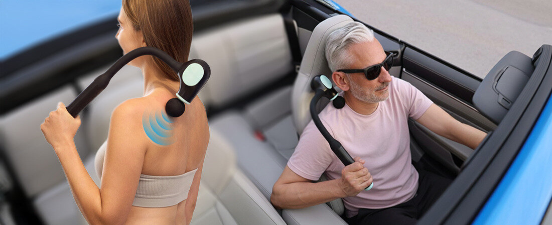 Masażer ręczny Gun MEDIVON Drift prezentacja design wizualizacja wygląd W domowym zaciszu