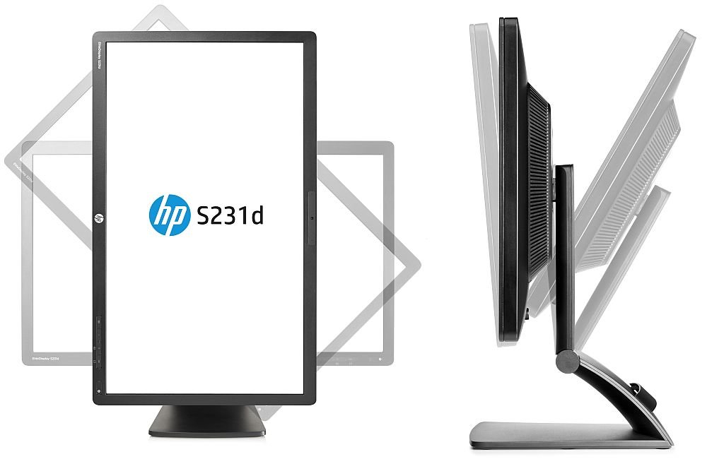 Monitor HP F3J72AA - Regulacja Pochylenia i Wysokości