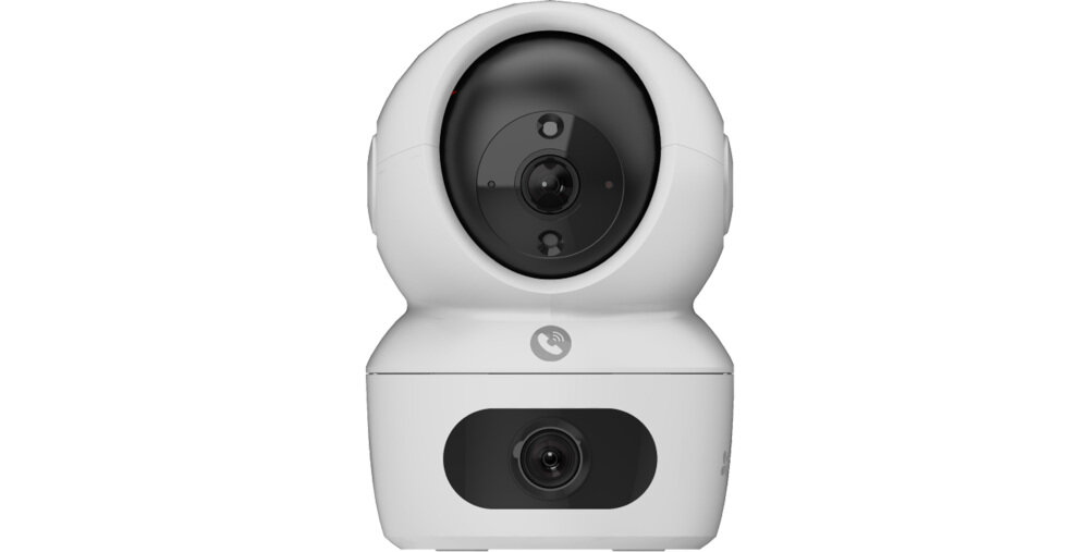Kamera EZVIZ H7c Dual 2K+ - Szerokie spojrzenie bez luk, Dwa obiektywy, kamera od frontu na białym tle